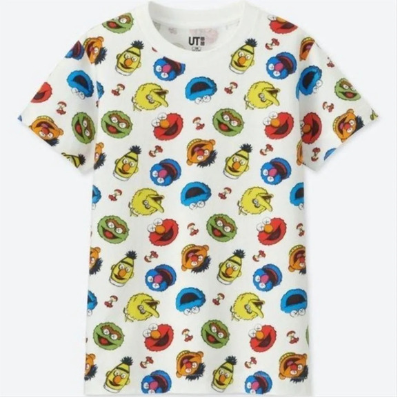 Uniqlo Tops - KAWS x UNIQLO Sesame Street Allover Print, Woman’s XS/S or Kid’s 11-12, Preowned